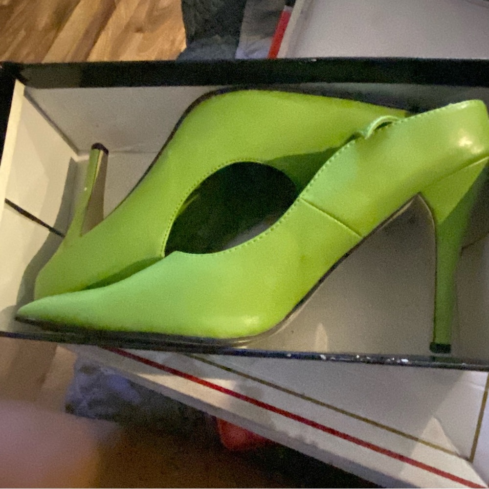 Lime green Mauro Pisani heels Sz8.5